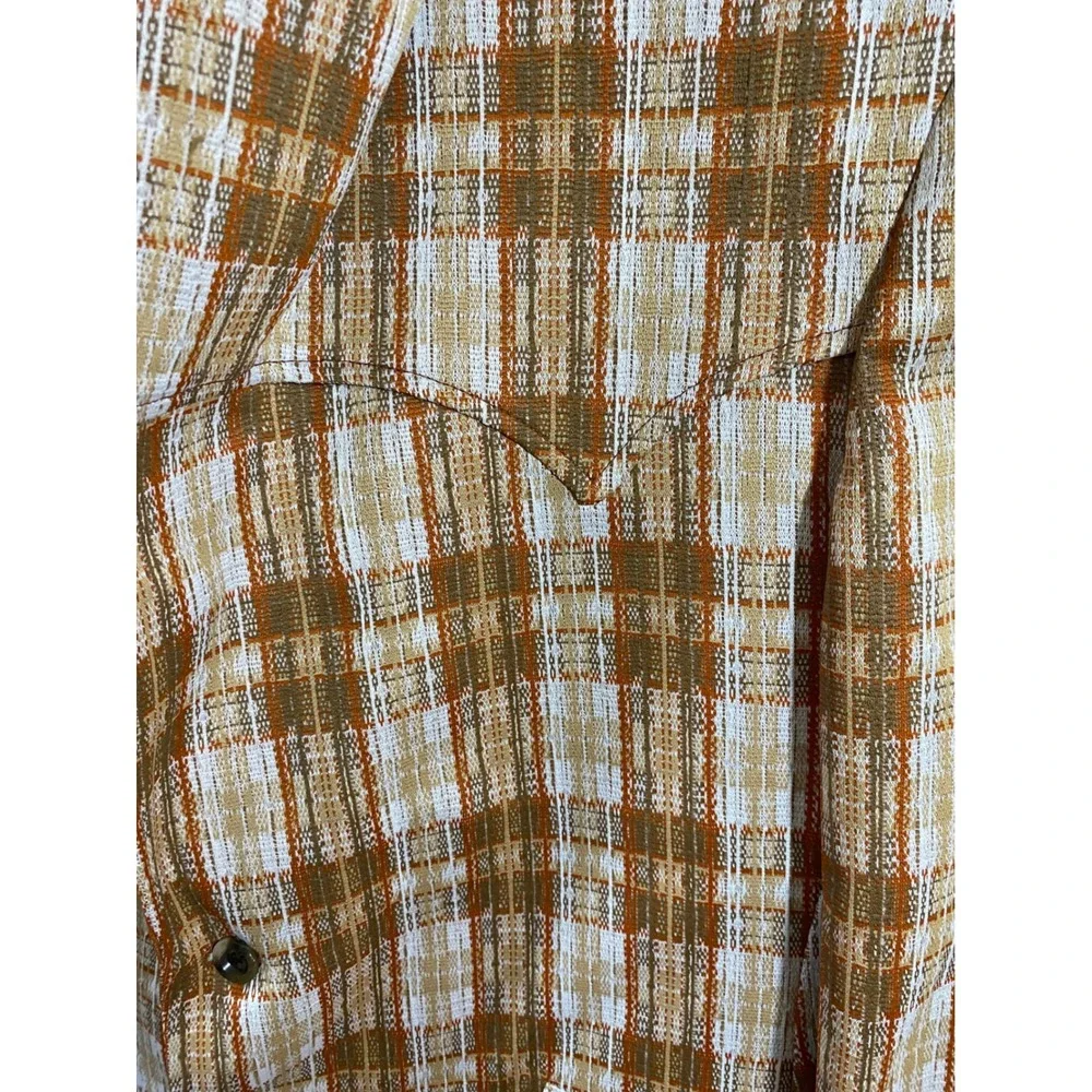 Vintage 70s Miller Western Wear Plaid Blazer Sport Coat Knit 46R / XL